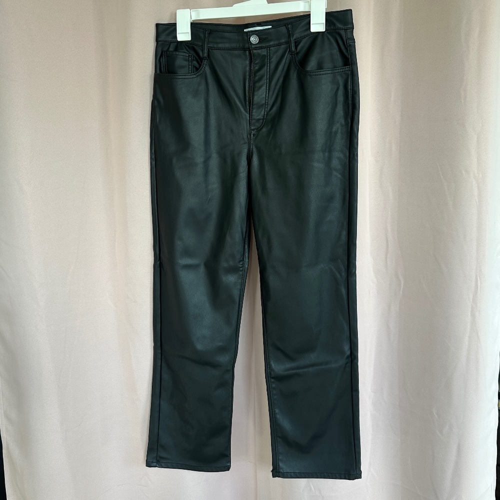 LOFT faux leather straight pants
